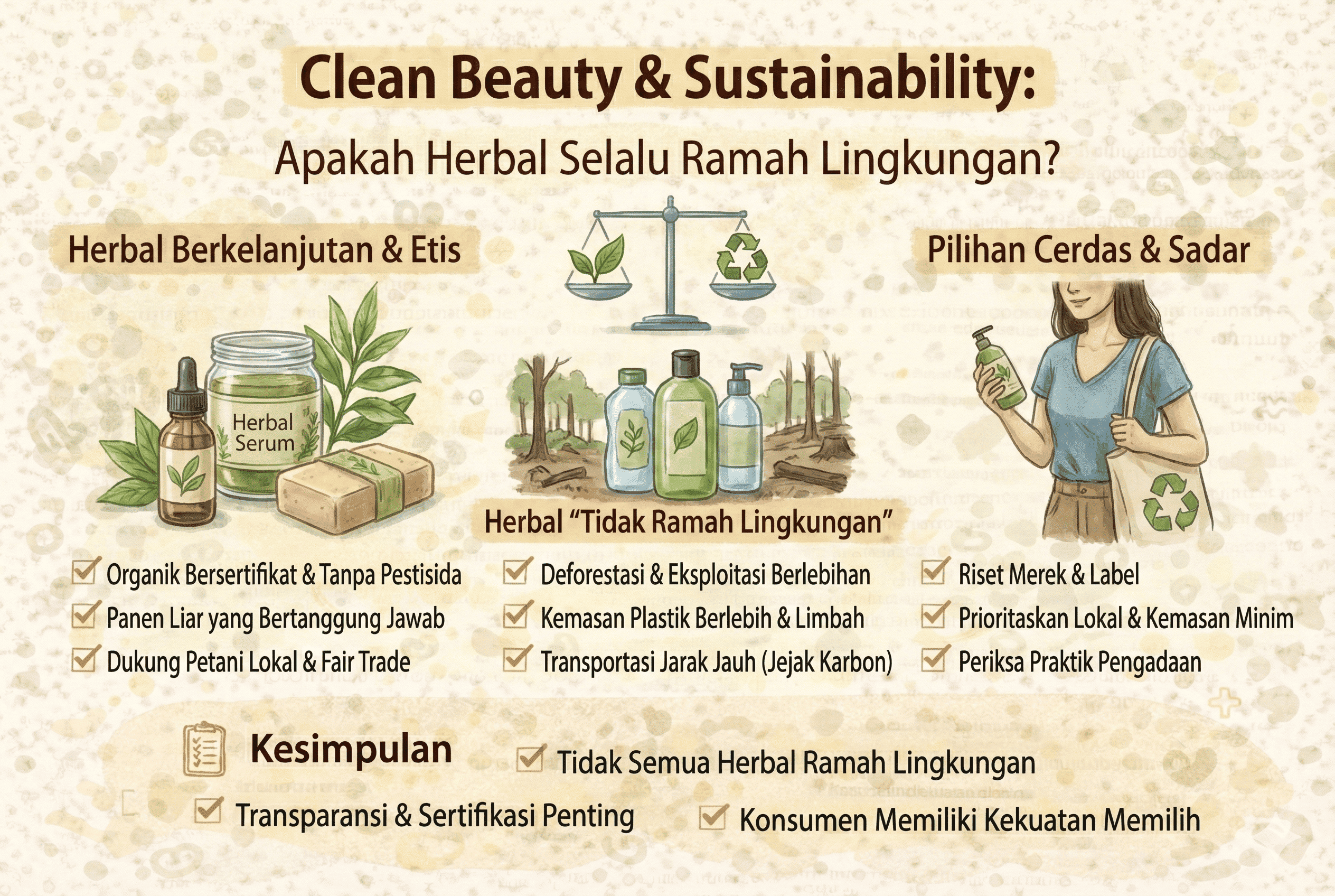 Clean Beauty & Sustainability: Apakah Herbal Selalu Ramah Lingkungan?